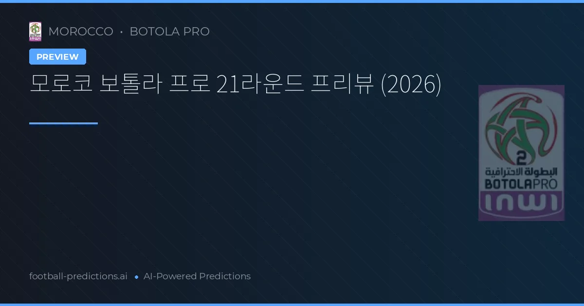 모로코 보톨라 프로 21라운드 프리뷰 (2026)