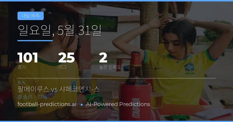 내일 축구 경기 전망 및 핵심 통계 분석