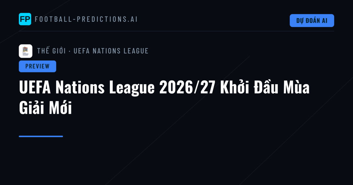 UEFA Nations League 2026/27 Khởi Đầu Mùa Giải Mới
