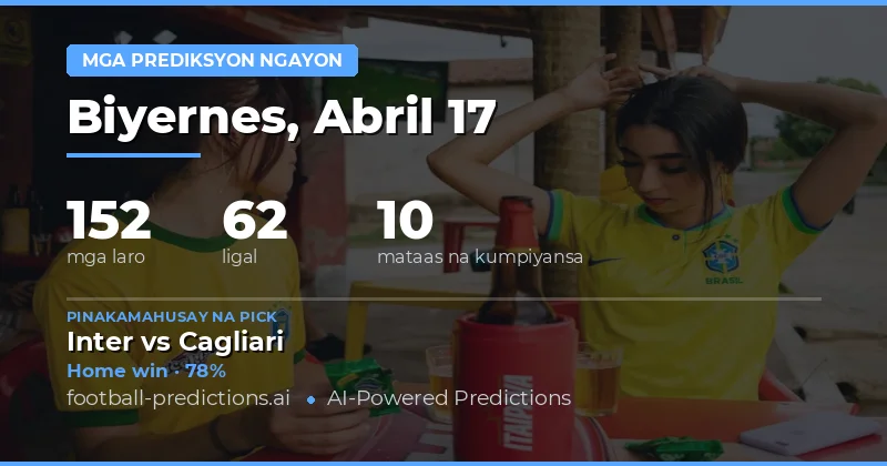 Mga Pagtaya sa Laro ng 17 Abril 2026