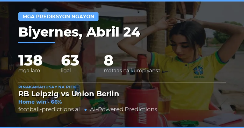 Malakas na Pag-asa sa Home Wins at BTTS sa 24 Apr 2026