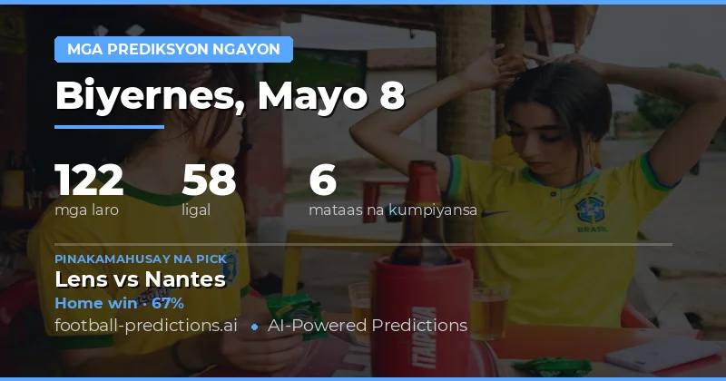 Football Predictions & Tips — Biyernes, Mayo 8, 2026