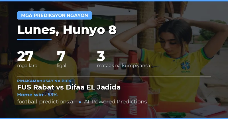 Mga Paghuhula sa Labang Araw ng Lunes, 8 Hunyo 2026