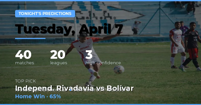 Mga Pagtaya para sa Laro ng Gabi - 7 Abril 2026