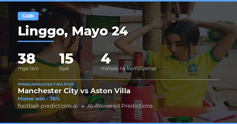 Mga Prediksyon sa Larang ng Futbol: 24 Mayo 2026