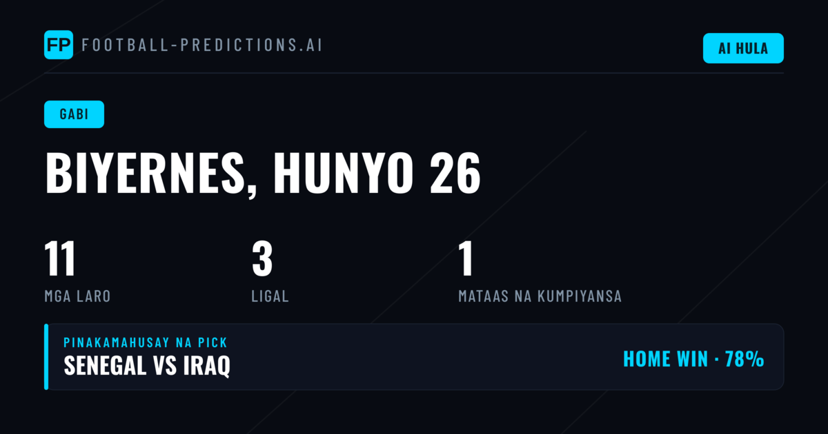 Top Picks para sa Biyernes, 26 Hun 2026