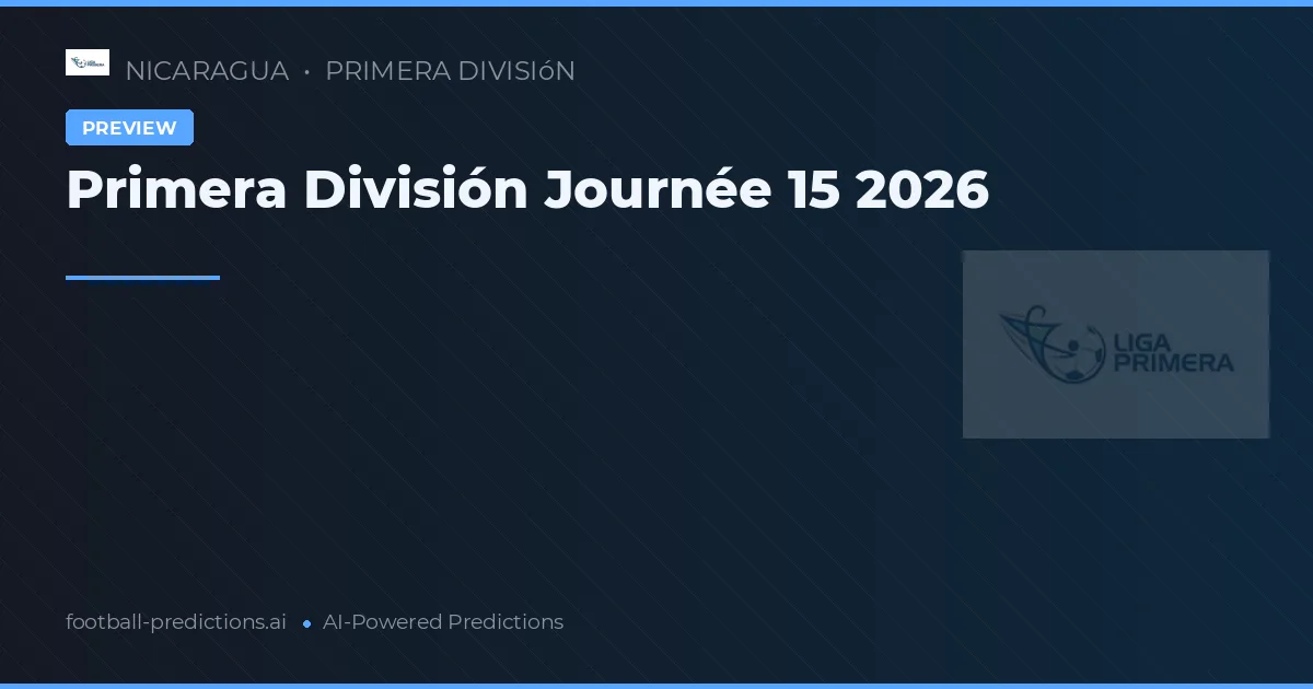 Primera División Journée 15 2026