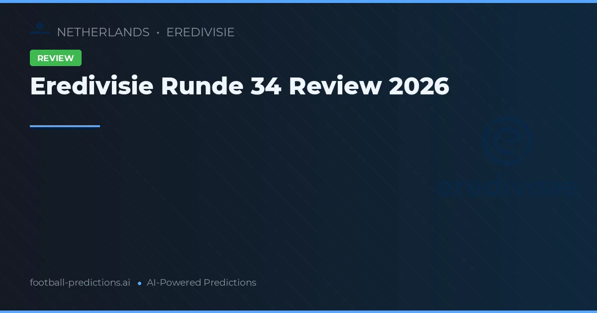 Eredivisie Runde 34 Review 2026