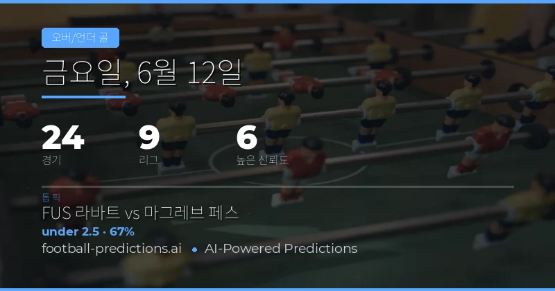 6월 12일 O/U 추천