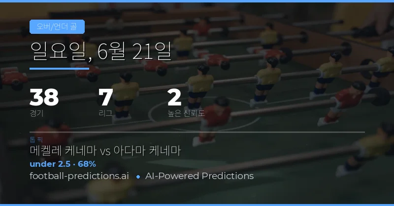 O/U 가을 추천 (2026년 6월 21일)
