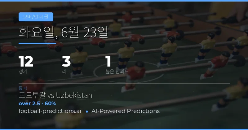 6월 23일 최고의 O/U 골픽