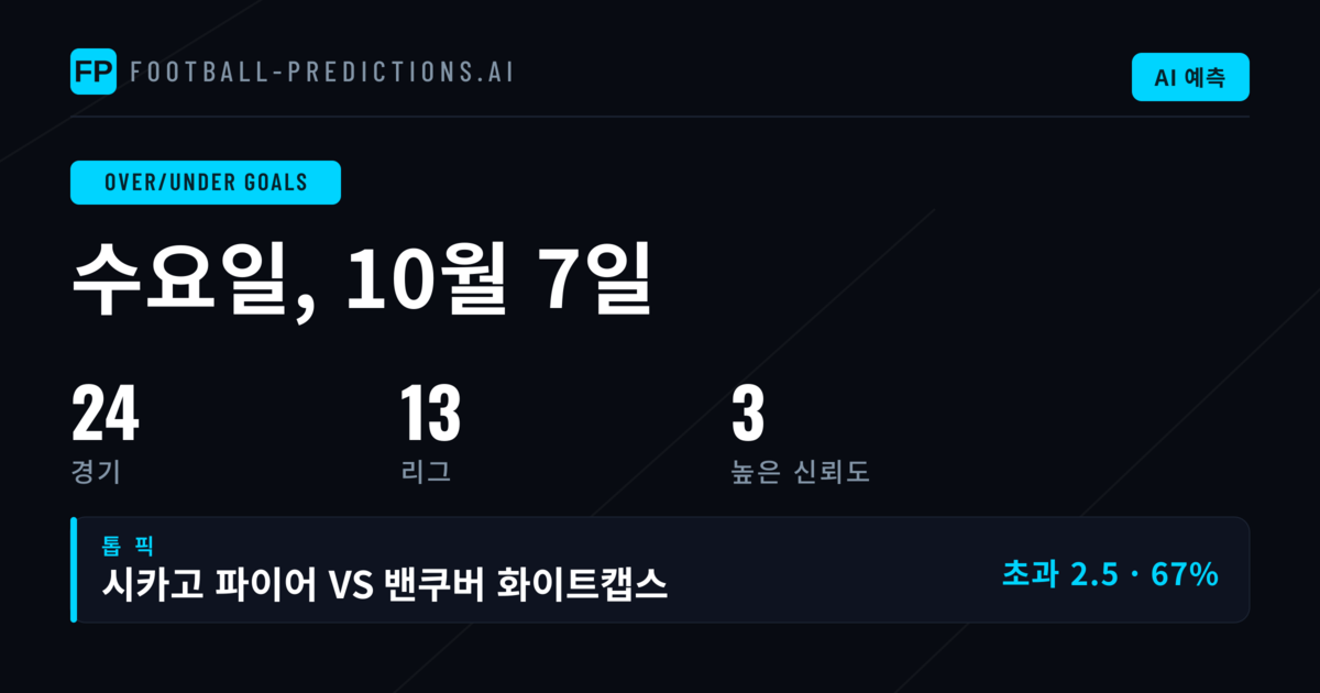 2026년 10월 7일 O/U 추천픽
