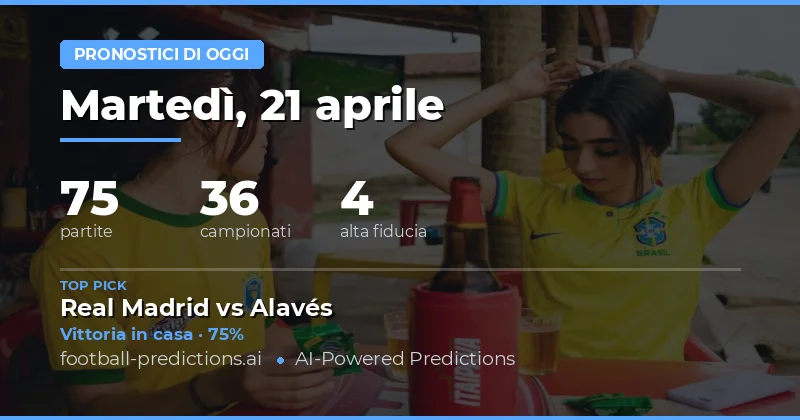 Pronostici delle Partite di Oggi 21 Aprile 2026