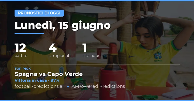 Panoramica della Giornata Calcistica del 15 Giugno 2026