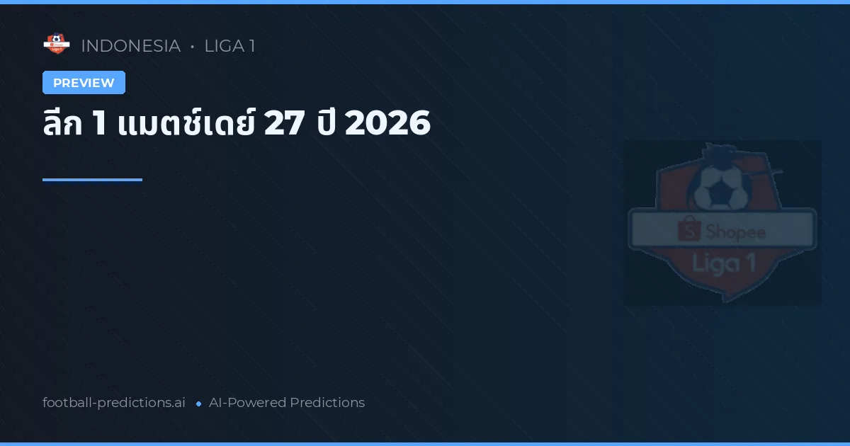 ลีก 1 แมตช์เดย์ 27 ปี 2026