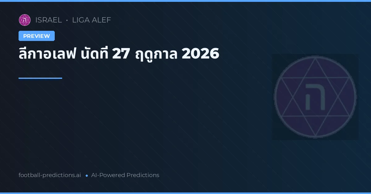 ลีกาอเลฟ นัดที่ 27 ฤดูกาล 2026