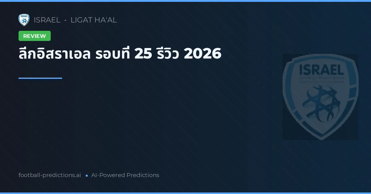 ลีกอิสราเอล รอบที่ 25 รีวิว 2026