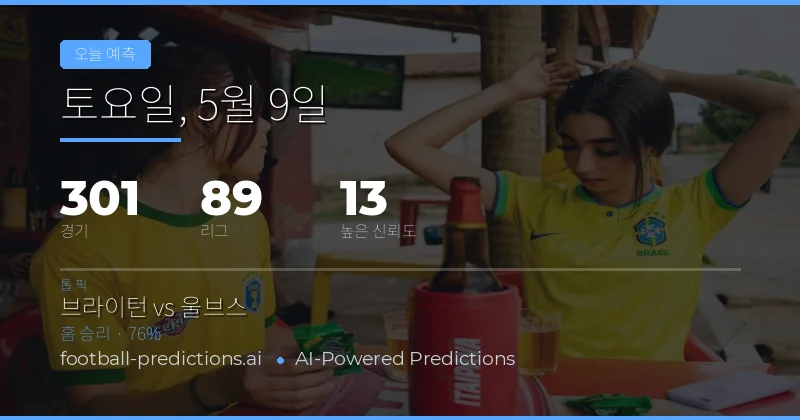 오늘의 축구 경기 시장 동향 및 주요 통찰력