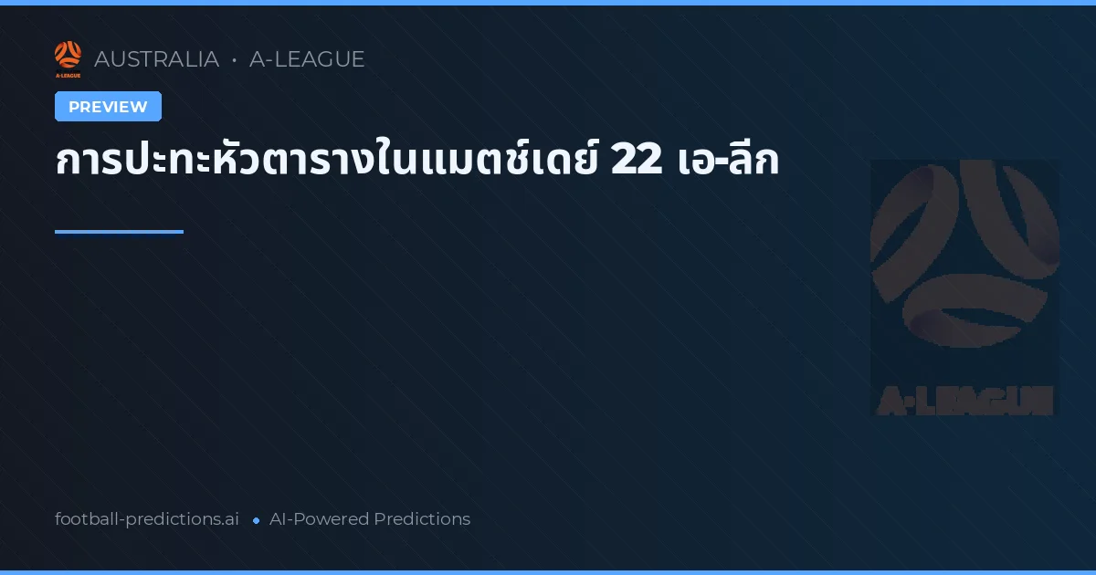 การปะทะหัวตารางในแมตช์เดย์ 22 เอ-ลีก