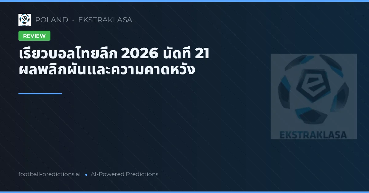 เรียวบอลไทยลีก 2026 นัดที่ 21 ผลพลิกผันและความคาดหวัง