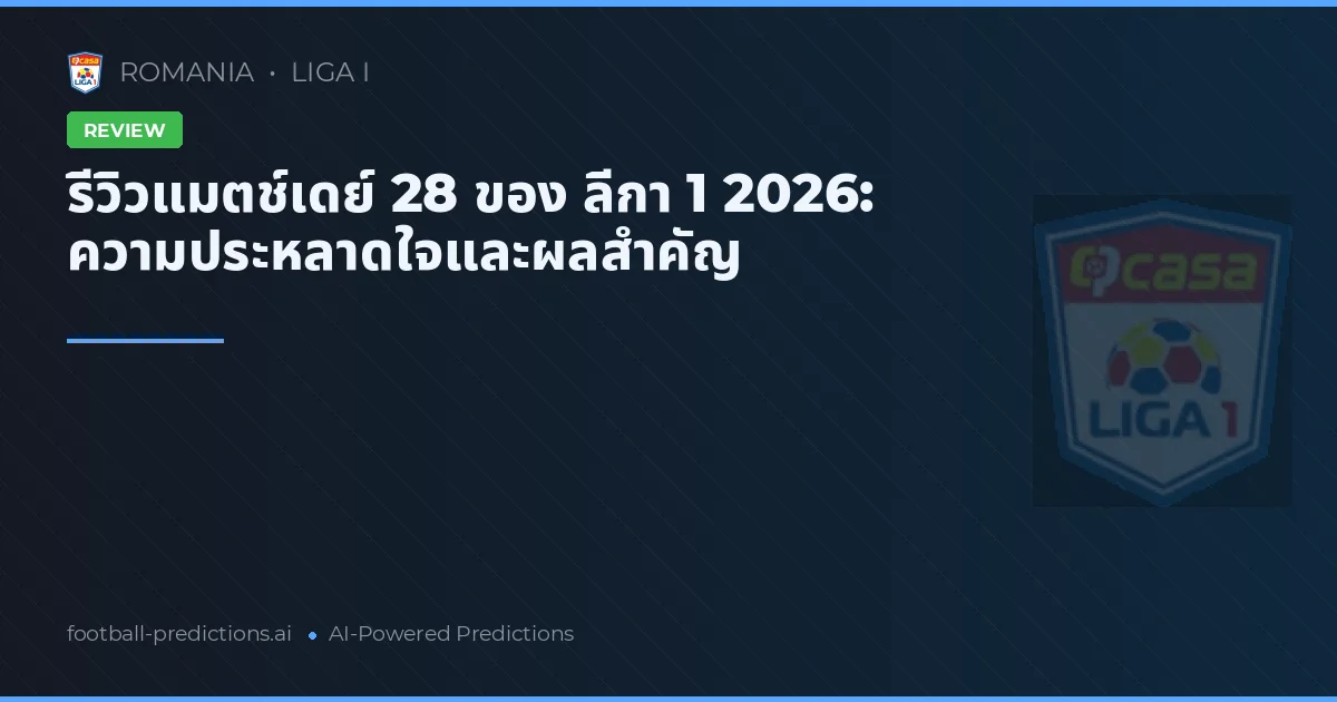 รีวิวแมตช์เดย์ 28 ของ ลีกา 1 2026: ความประหลาดใจและผลสำคัญ