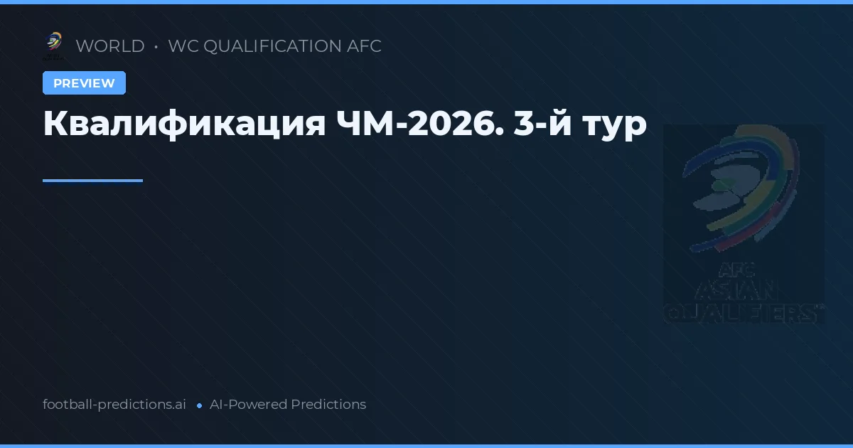 Квалификация ЧМ-2026. 3-й тур