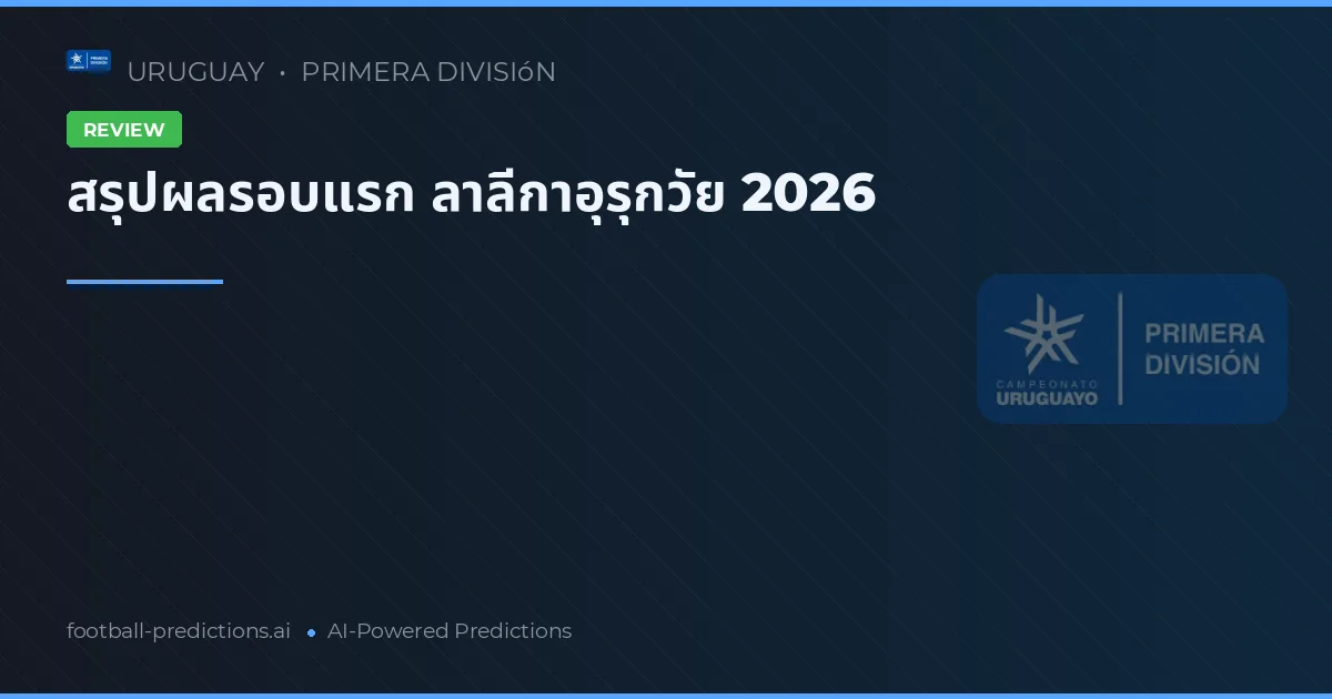 สรุปผลรอบแรก ลาลีกาอุรุกวัย 2026
