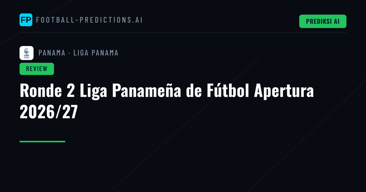 Ronde 2 Liga Panameña de Fútbol Apertura 2026/27