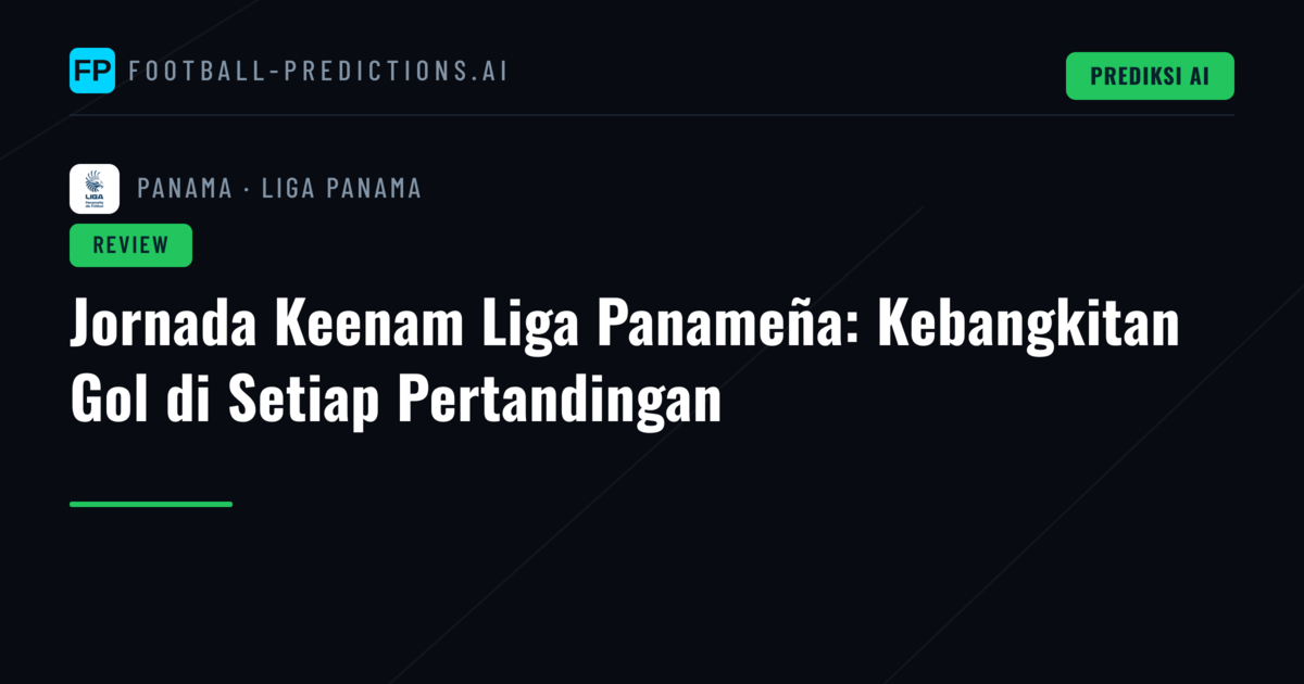 Jornada Keenam Liga Panameña: Kebangkitan Gol di Setiap Pertandingan