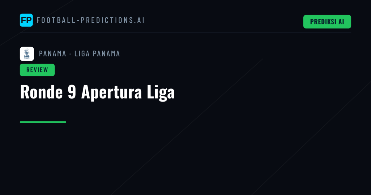Ronde 9 Apertura Liga
