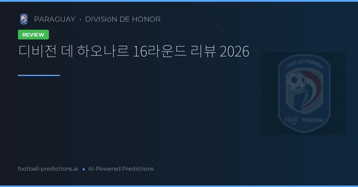 디비전 데 하오나르 16라운드 리뷰 2026