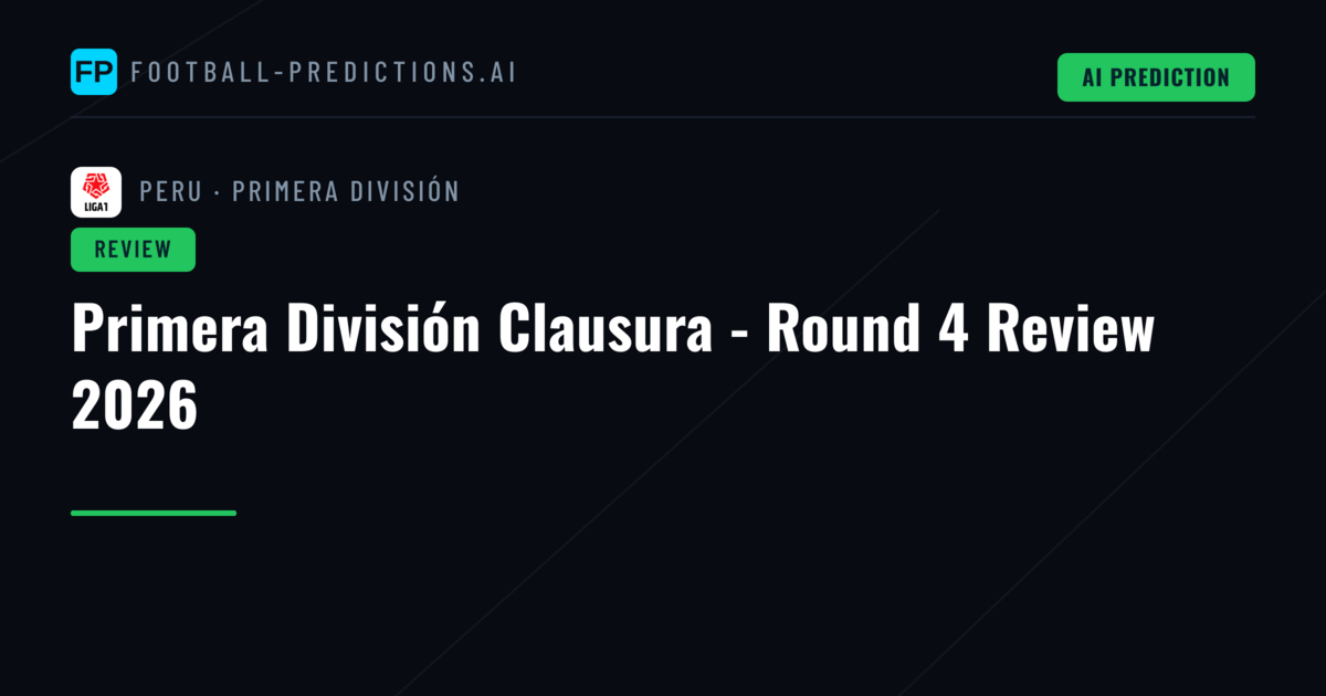 Primera División Clausura - Round 4 Review 2026