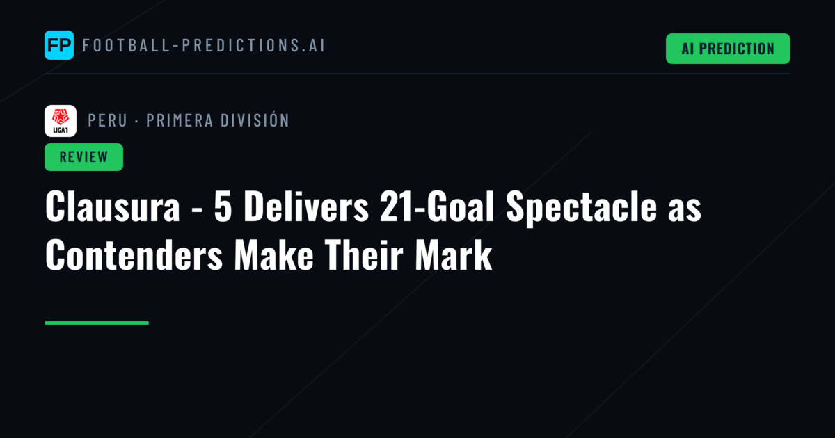 Clausura - 5 Delivers 21-Goal Spectacle as Contenders Make Their Mark