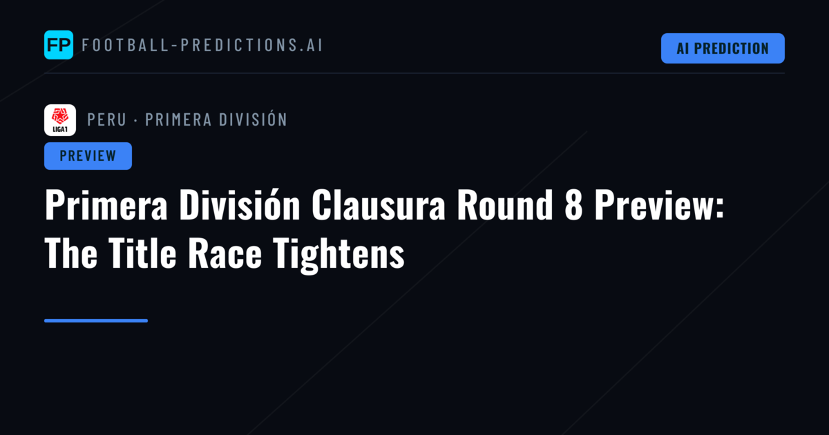 Primera División Clausura Round 8 Preview: The Title Race Tightens