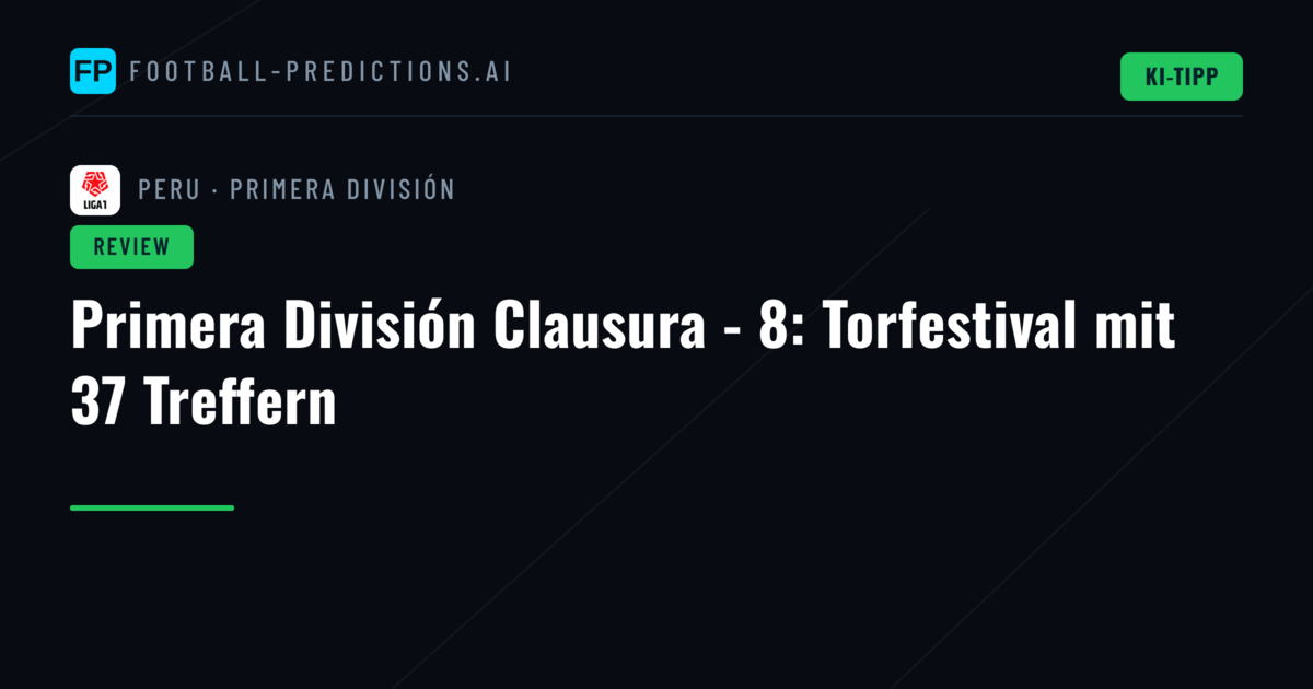 Primera División Clausura - 8: Torfestival mit 37 Treffern