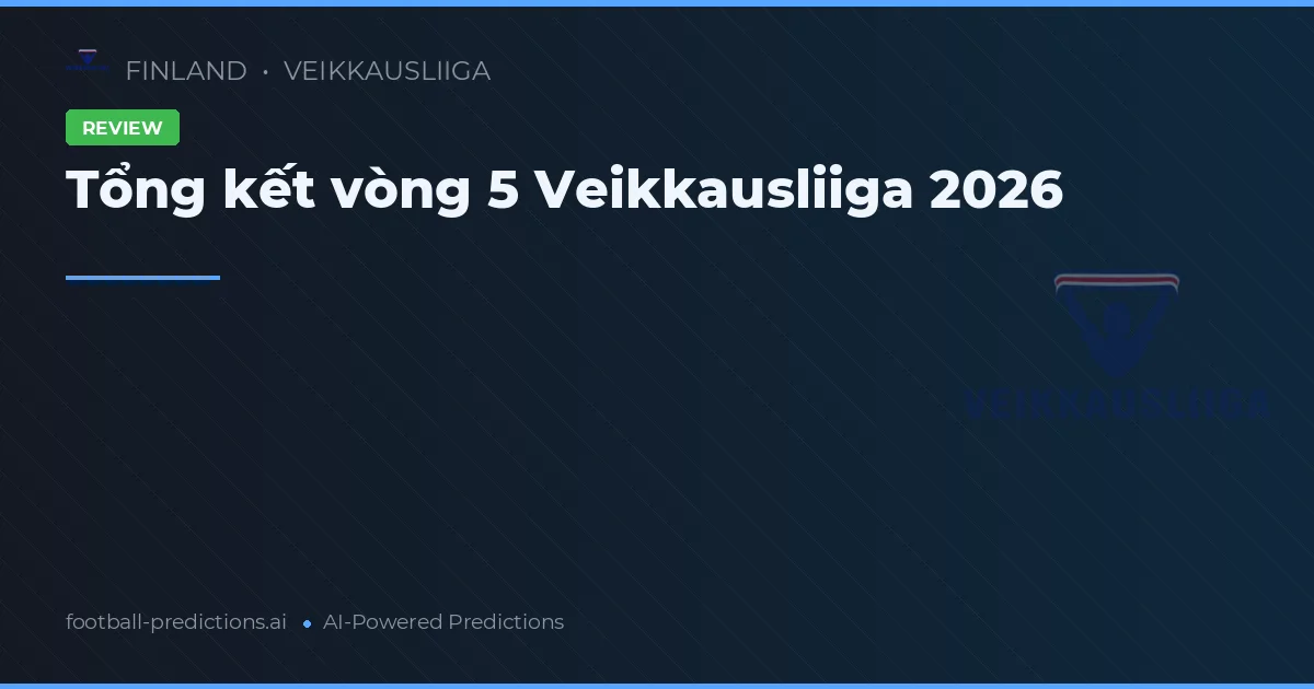 Tổng kết vòng 5 Veikkausliiga 2026