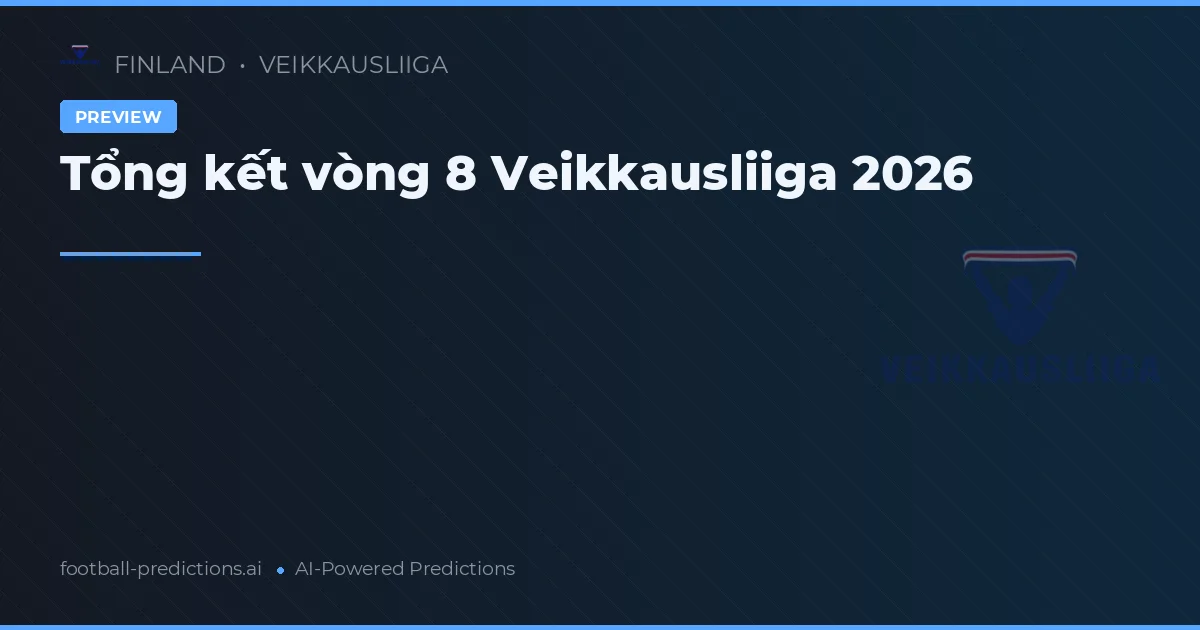 Tổng kết vòng 8 Veikkausliiga 2026
