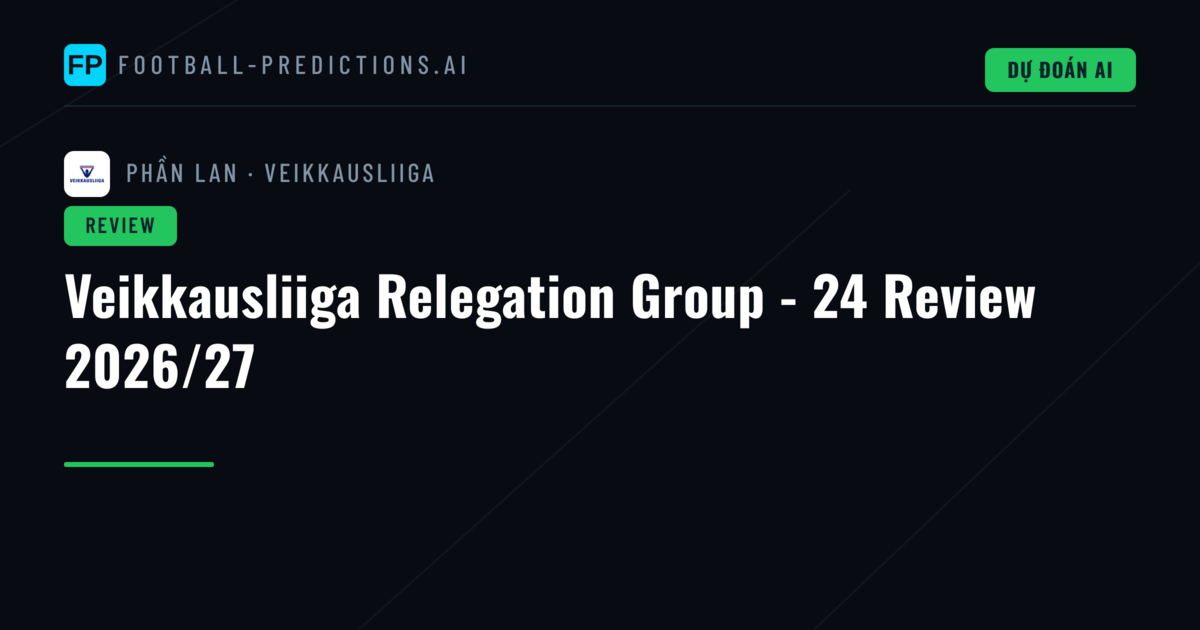 Veikkausliiga Relegation Group - 24 Review 2026/27