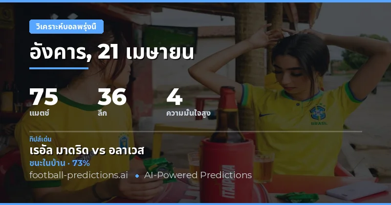 พรุ่งนี้กับการแข่งขันฟุตบอลที่น่าสนใจ