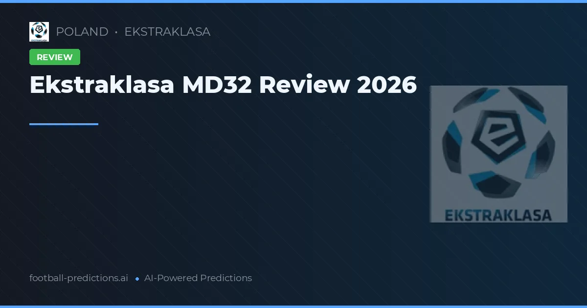 Ekstraklasa MD32 Review 2026