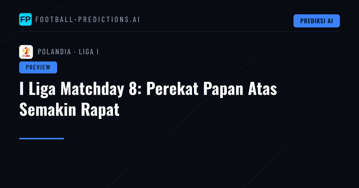 I Liga Matchday 8: Perekat Papan Atas Semakin Rapat