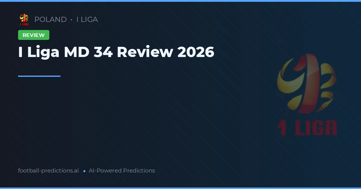 I Liga MD 34 Review 2026