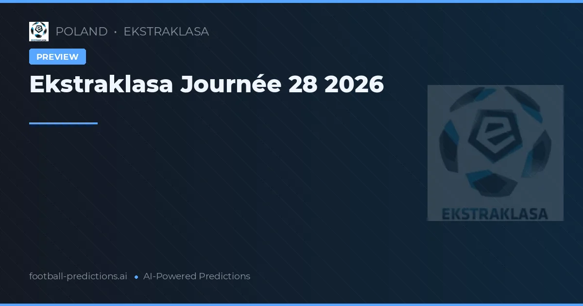 Ekstraklasa Journée 28 2026