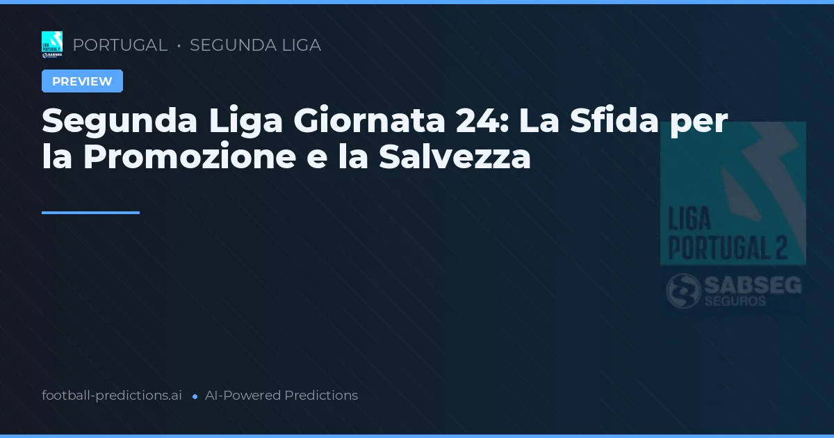 Segunda Liga Giornata 24: La Sfida per la Promozione e la Salvezza