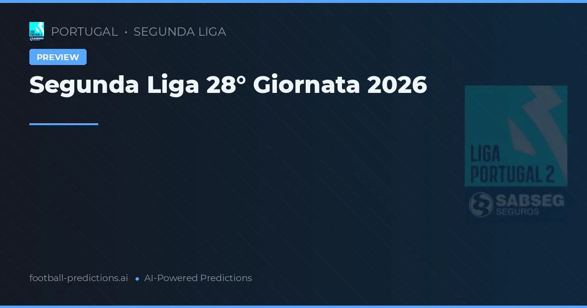 Segunda Liga 28° Giornata 2026