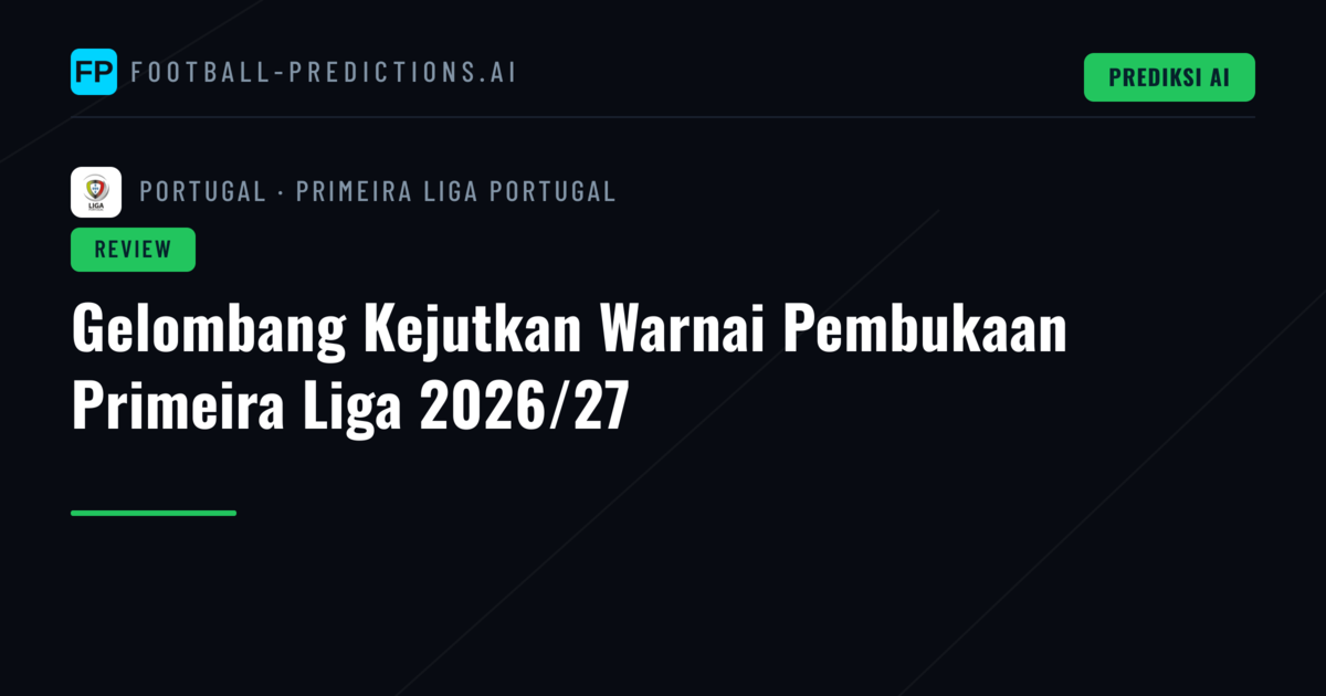 Gelombang Kejutkan Warnai Pembukaan Primeira Liga 2026/27