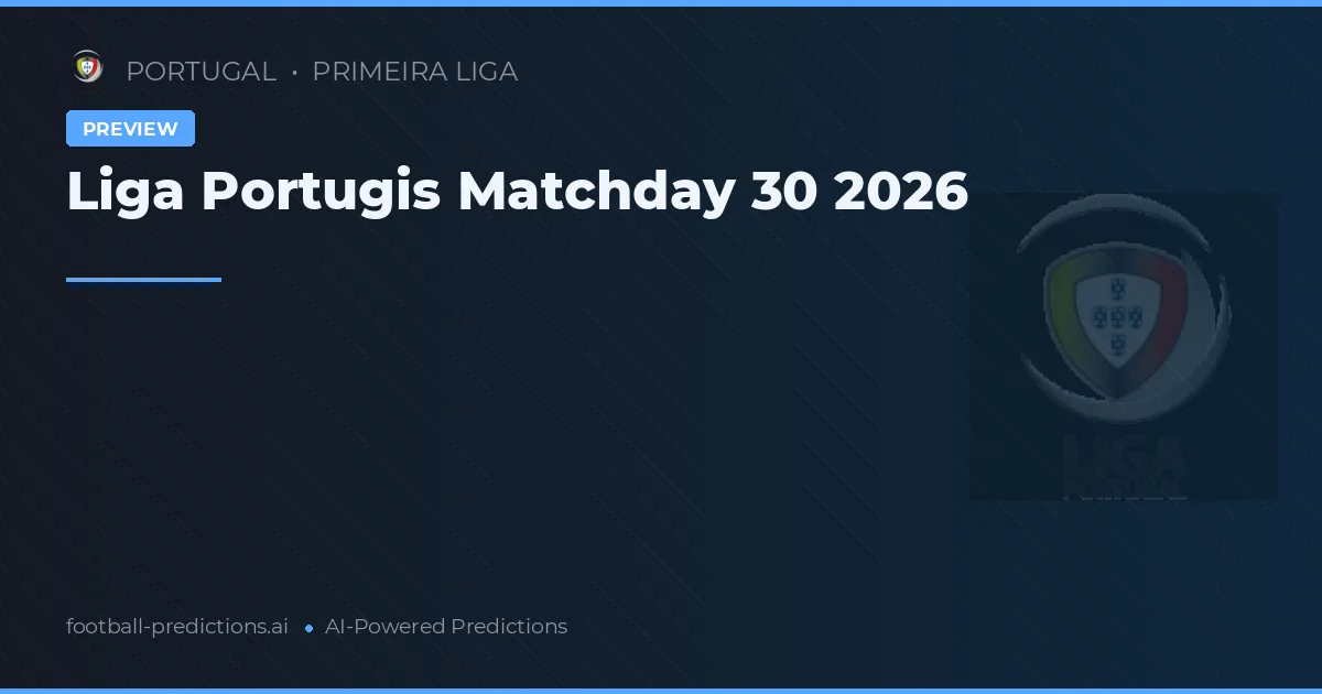Liga Portugis Matchday 30 2026