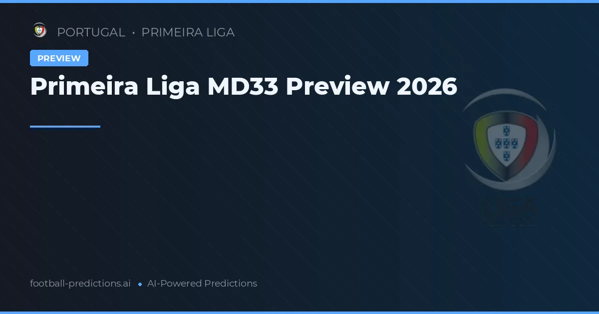 Primeira Liga MD33 Preview 2026