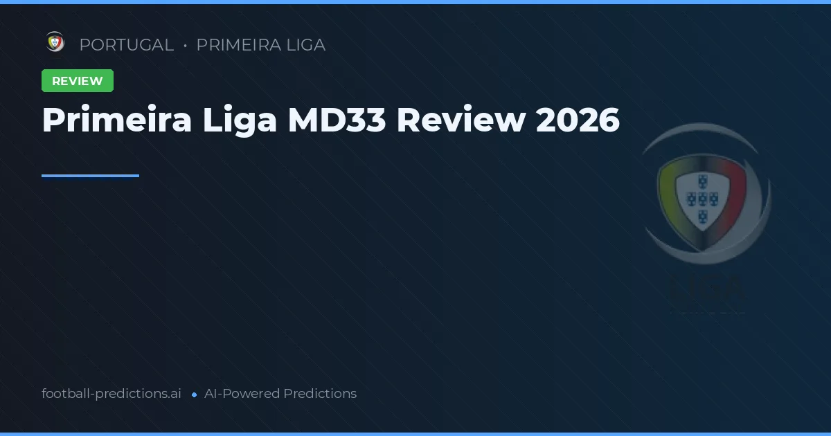 Primeira Liga MD33 Review 2026