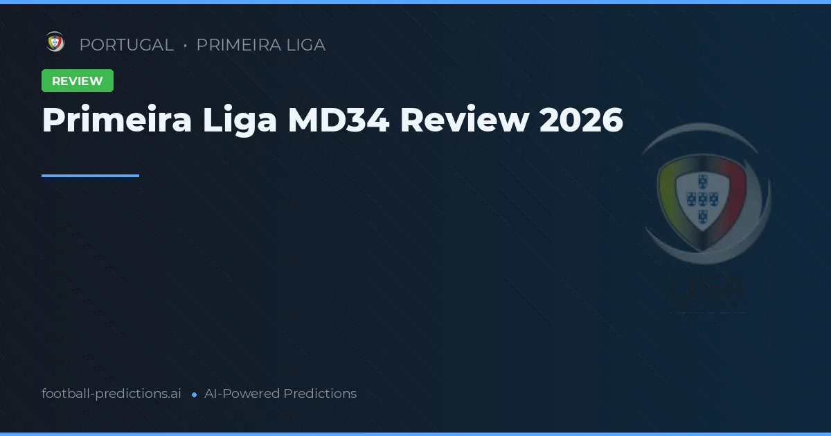 Primeira Liga MD34 Review 2026